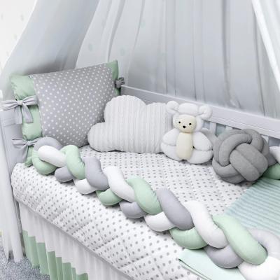 Recalled 9-Piece Green Polka Braided Crib Bedding Set, 138665