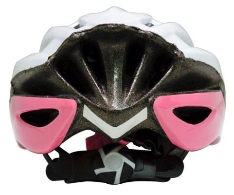 Recalled Ventura helmet model number 733194 in white/pink (rear view)