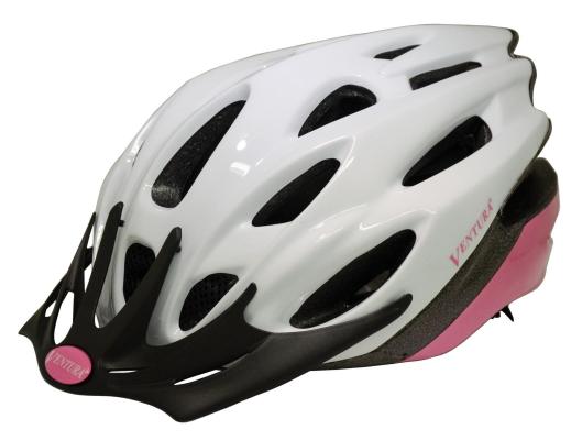 Recalled Ventura helmet model number 733194 in white/pink