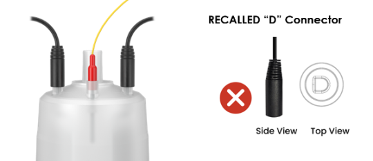Recalled Steam Humidifier “D” Shaped Electrode Connector Wires