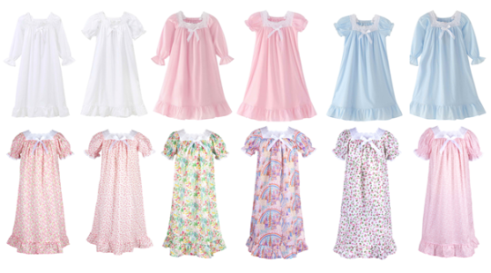 Recalled Nightgowns for Girls, Long Vintage Soft Cotton Sleepwear, Full Length Nightdress