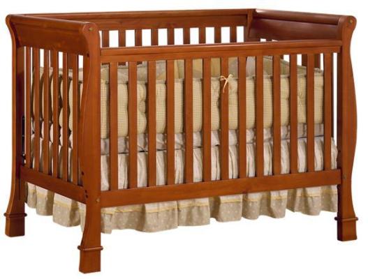Picture of recalled Dark Pine Olympia Lifetime Crib