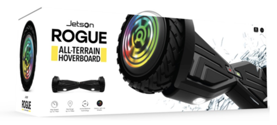 Packaging of recalled Jetson Rogue Self-Balancing Scooter/Hoverboard