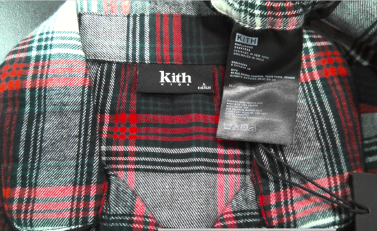 “Kith Kids” and the size are printed on the recalled pajama’s neck label