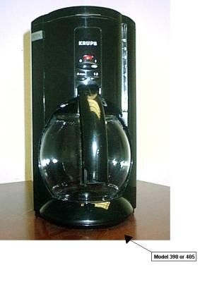 Recalled Krups automatic coffeemaker