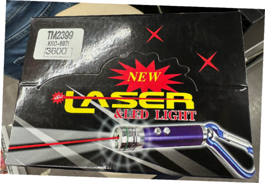 Recalled Mini Laser Pointer Keychains – Top of Box