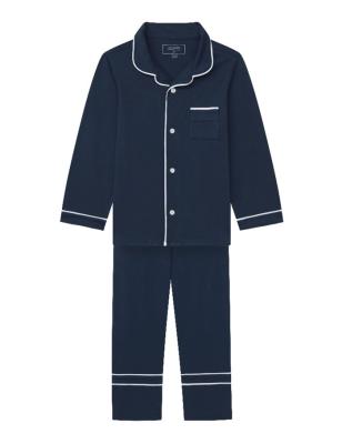 Recalled La Ligne Enfant Bonne Nuit Pajamas in Navy with White Trim