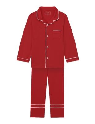 Recalled La Ligne Enfant Bonne Nuit Pajamas in Red with White Trim