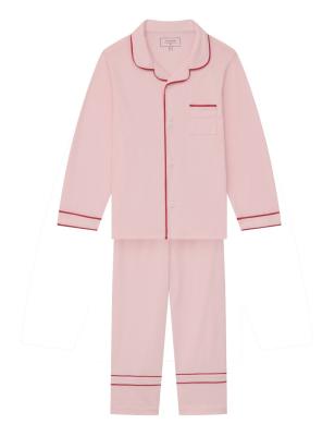 Recalled La Ligne Enfant Bonne Nuit Pajamas in Pink with Red Trim