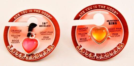 Recalled "Love Tester" Mood Ring and Necklace