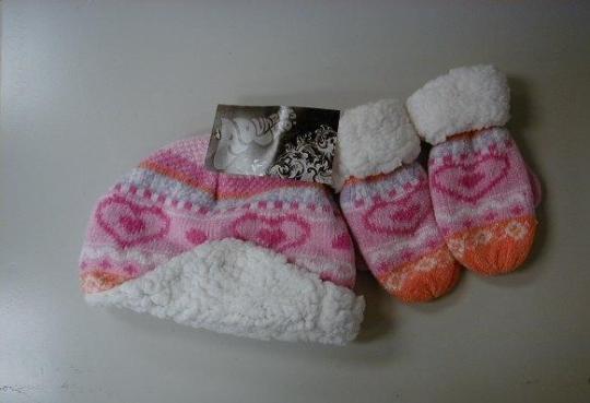 Picture of Recalled Toddler Girl's Hat and Mitten Set