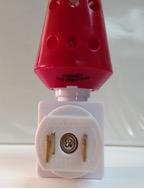 Rear bottom view of recalled Happy Holidays! Mickey Mouse Nightlight with visible date code