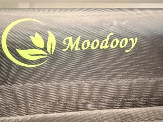 Moodooy brand name on the storage pocket
