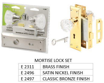 Recalled Glass Doorknobs Mortise Lock Set