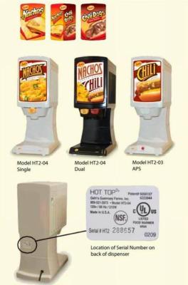 Recalled Nacho Cheese and Chili Sauce Dispensers