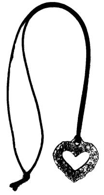 Metallic Heart-Shaped Medallion Necklace