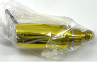 Recalled nvyue Magic Pocket Staff with the protective pin not fully engaged, as received from Amazon.com