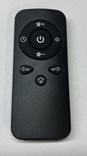 Violative remote control (front view) for NyxQuark Portable Misting Fan