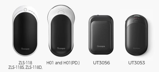 Recalled OCOOPA Rechargeable Hand Warmers – models
