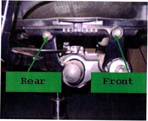 Picture of bolts on bottom of chair