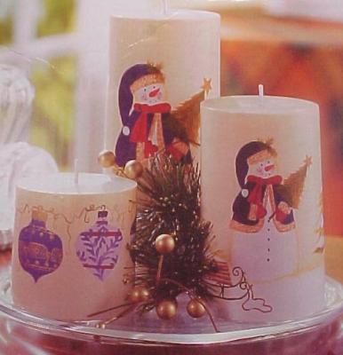 Recalled "Painted Snowman” Home Trends Natural Holiday Collection Candle gift set