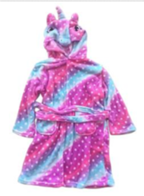 Recalled Children’s Robe: pink tie-dye with dots