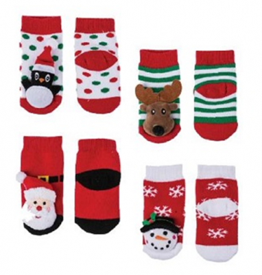 Recalled Midwest-CBK Penguin, Reindeer, Santa, and Snowman socks.