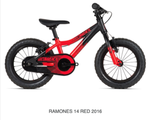 Recalled 2016 Ramones 14-inch red kids bicycle