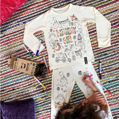 Recalled Selfie Craft Co. pajama set in Birthday Girl