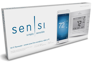 Emerson Branded Sensi WiFi thermostat packaging
