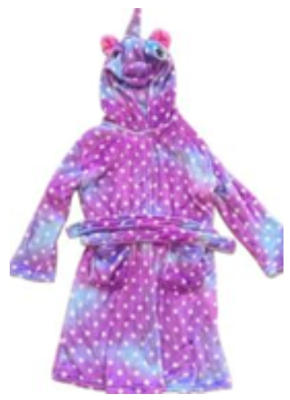 Recalled Children’s Robe: Purple Tie-Dye With Dots