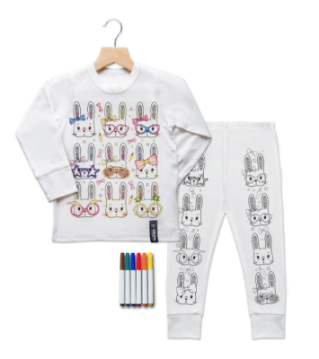 Recalled Selfie Craft Co. pajama set in Funny Bunny