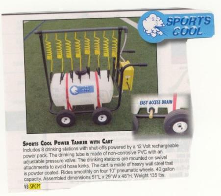 Recalled "Sports Cool Powered Tanker with Cart" portable team hydration unit