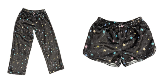 Recalled Shooting Star Pajama Pants and Shorts