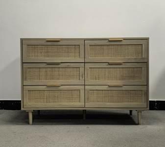 Recalled Rattan 6-Drawer Dressers-Front