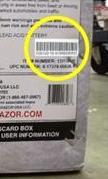Recalled Razor® E300 Electric Scooter Barcode