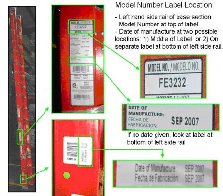 Recalled Extension Ladders 