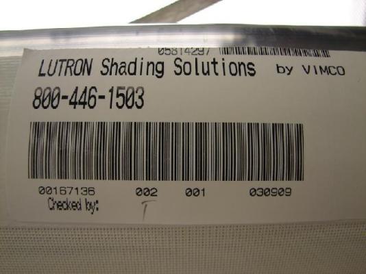 Tag from roller shades