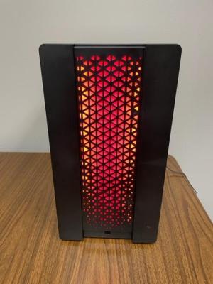 Recalled Personal Chiller Mini Fridge Gamer Beverage Refrigerator with LED Lights (Red)