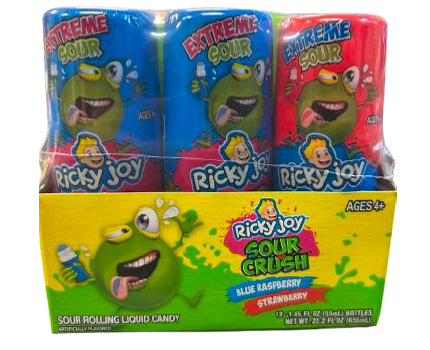 Recalled Ricky Joy Sour Crush Rolling Liquid Candy – pack of bottles