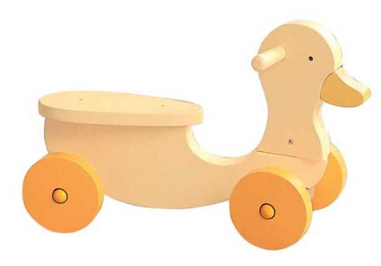 Recalled Ride-On Duck wooden riding toy