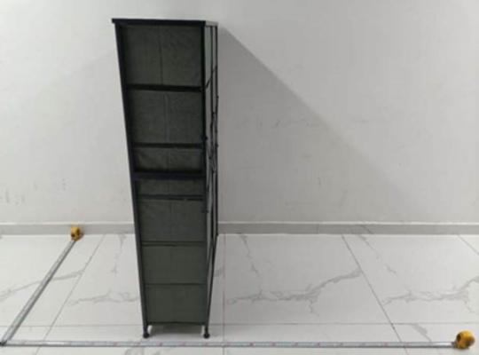 Recalled Romorgniz Fabric 12-Drawer Dresser in black (side)