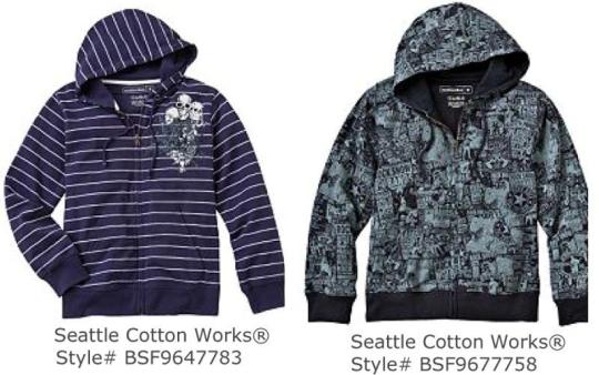 Recalled Hooded sweatshirts