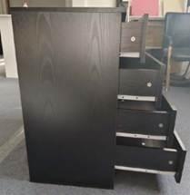 Recalled Black Segmart 4-Drawer Dresser (side)
