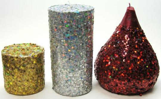 Recalled Sequin Glitter Candles