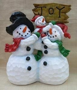 Recalled Three Snowmen with "Joy" Sign