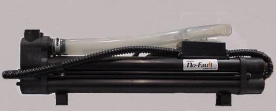 Recalled No-Fault® 6000 model spa heater (magnified)