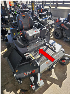 Recalled Spartan Riding Lawn Mower Model Number and Serial Number Plate