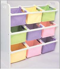 Recalled Home Trend Kids 9 Canvas Bin Girl's Organizer