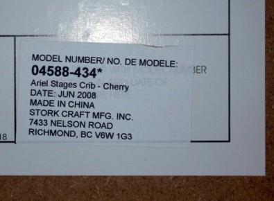Picture of Stork Craft Baby Crib Model Information